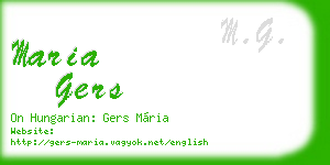 maria gers business card